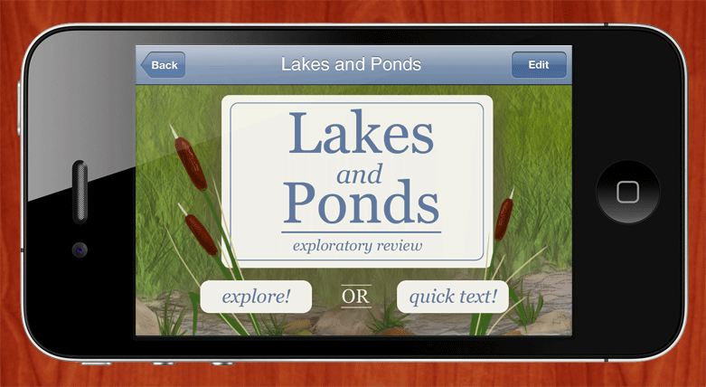 Lakes and Ponds iPhone app